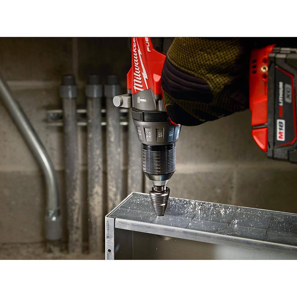 7/8 in. - 1-1/8 in. #9 Black Oxide Step Drill Bit (2-Steps)