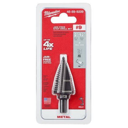7/8 in. - 1-1/8 in. #9 Black Oxide Step Drill Bit (2-Steps)