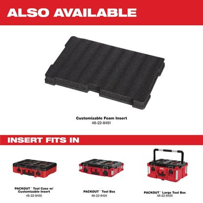 PACKOUT 22 in. Medium Red Tool Box with 75 lbs. Weight Capacity