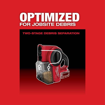 M18 FUEL 18-Volt Lithium-Ion Brushless 0.25 Gal. Cordless Jobsite Wet/Dry Vacuum (Vacuum-Only)